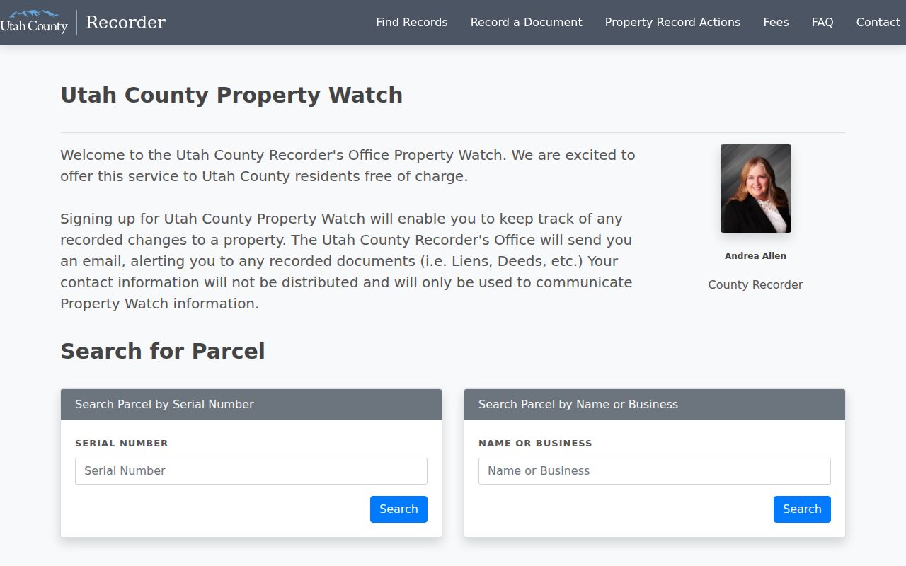 Spanish Fork residents directory property watch service