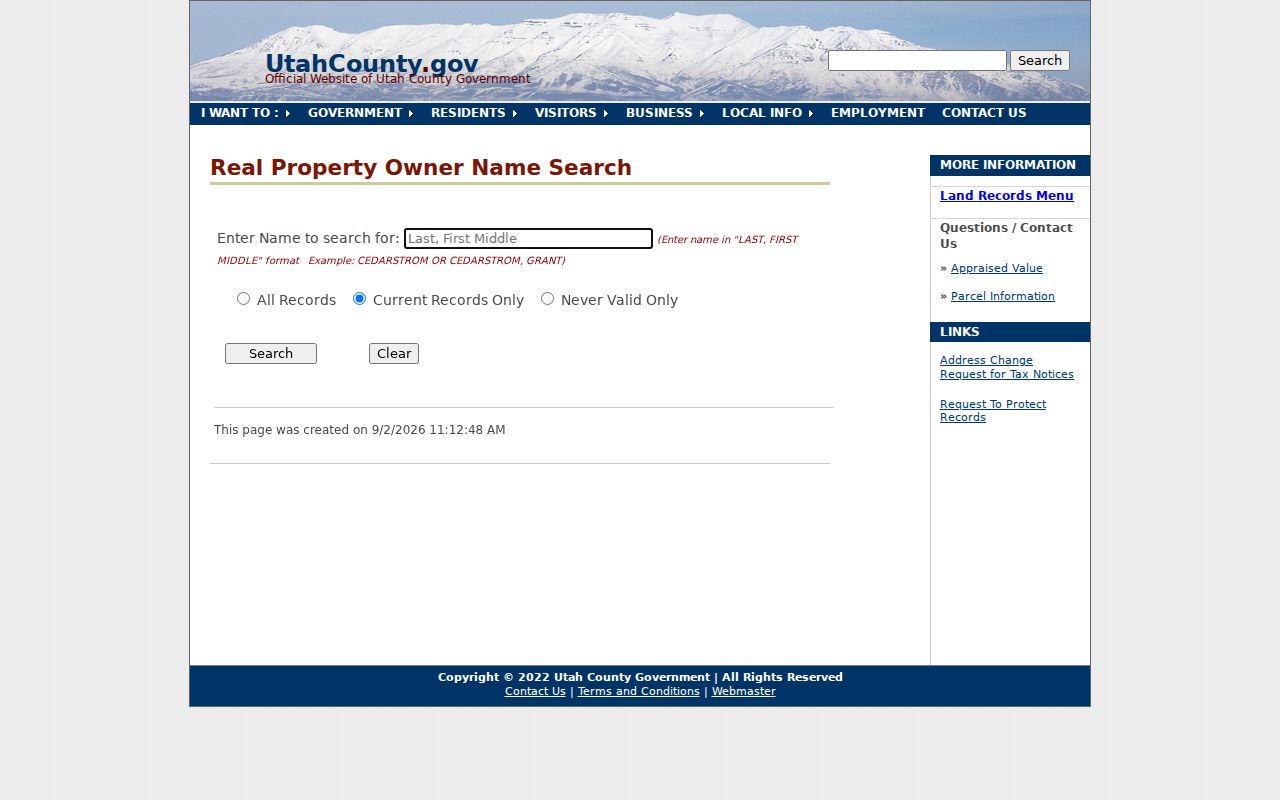 Spanish Fork residents directory county name search