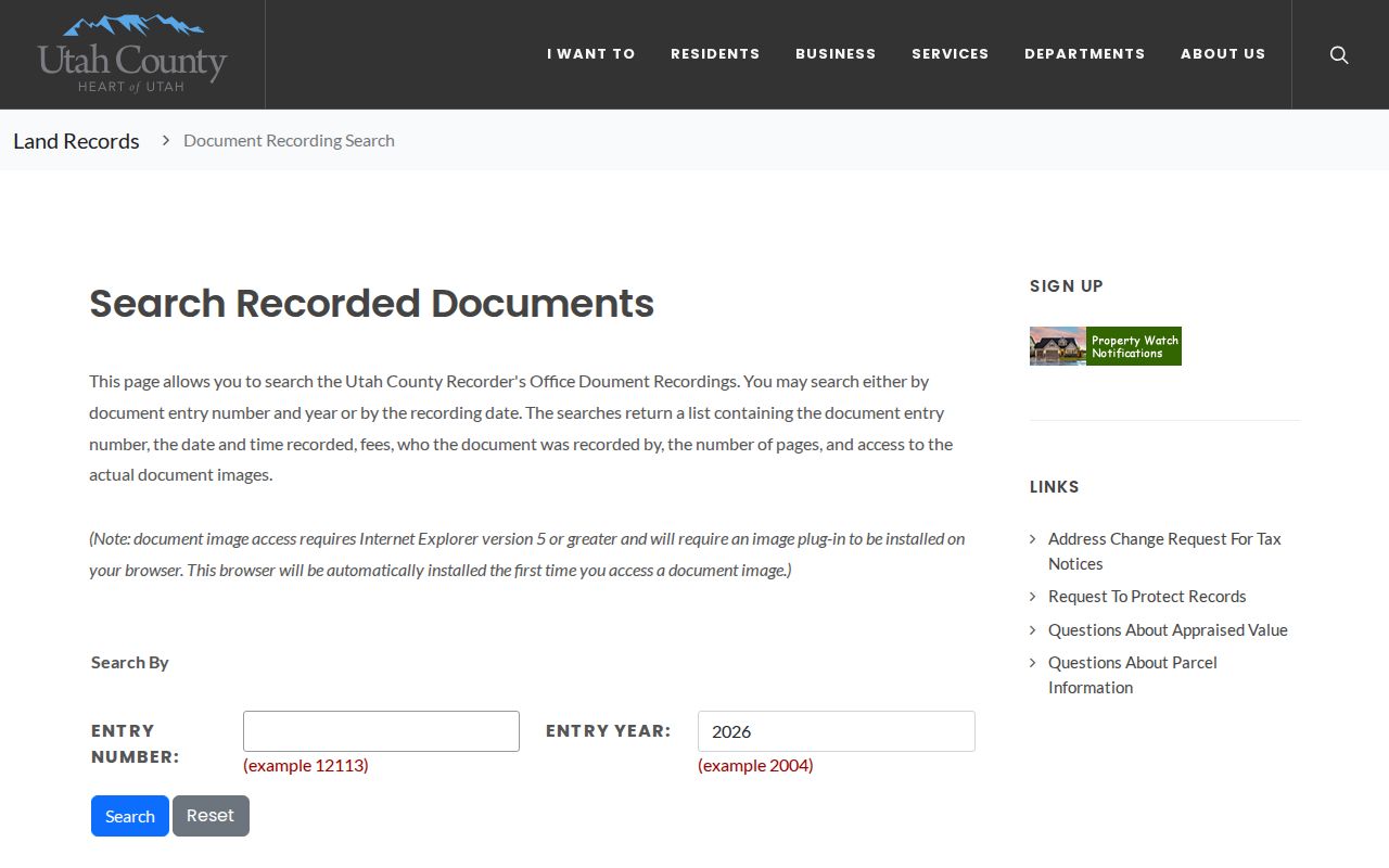 Spanish Fork street directory recorder search
